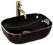 Умивальник (раковина) REA BELINDA BLACK GOLD EDGE накладний * REA-U8796 фото 1