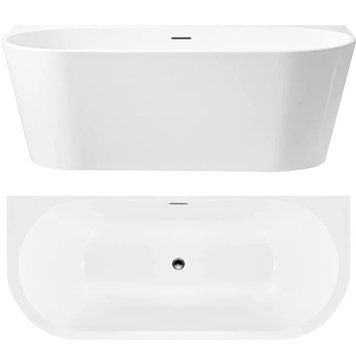 Ванна пристінна REA CAPRI 170х75 WHITE акрилова REA-W9801 фото