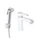 Змішувач для раковини Qtap Grand (з гігієнічним душем) QTGRA272CRW45671 Chrome/White QTGRA272CRW45671 фото 1
