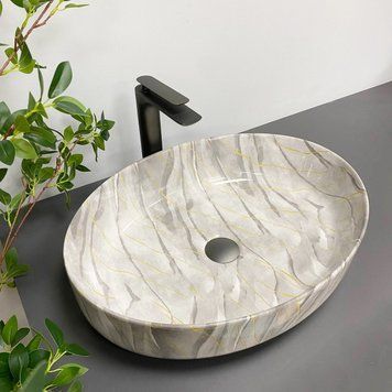 Умивальник (раковина) VBI UDINE STONE GLOSSY накладний VBI-012102 фото