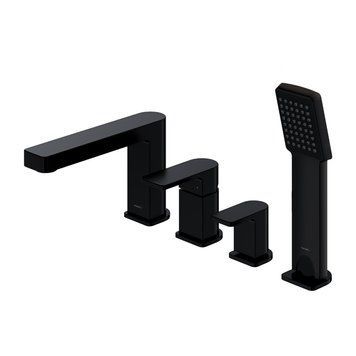 Змішувач для ванни Omnires Baretti на 4 отвори black mat (BA7832BL) BA7832BL фото