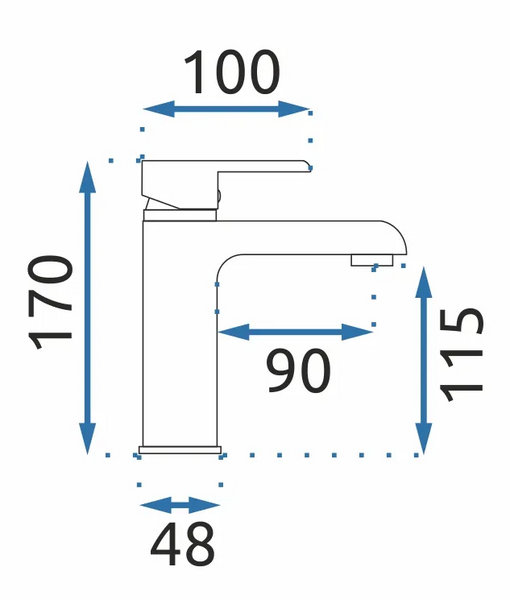 Змішувач для раковини (умивальника) REA BLOOM WHITE GOLD низький REA-B9919 фото