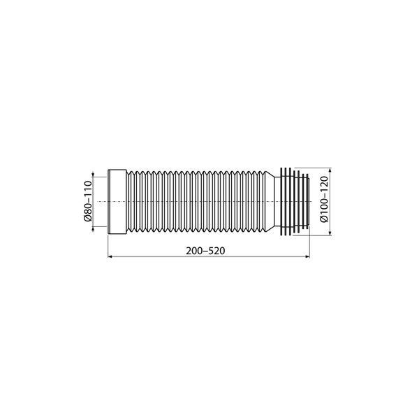 Гнучка підводка для випуску унітаза 200-520мм (Koller Pool) e3bdb69d-7f7b-4d15-82ba-cf9d8fd86531 фото