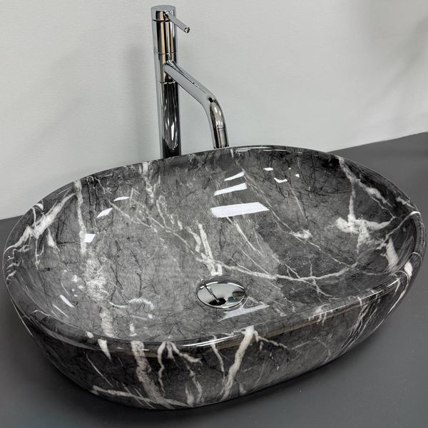 Умивальник (раковина) VBI MODENA S BLACK ONYX накладний VBI-012008 фото