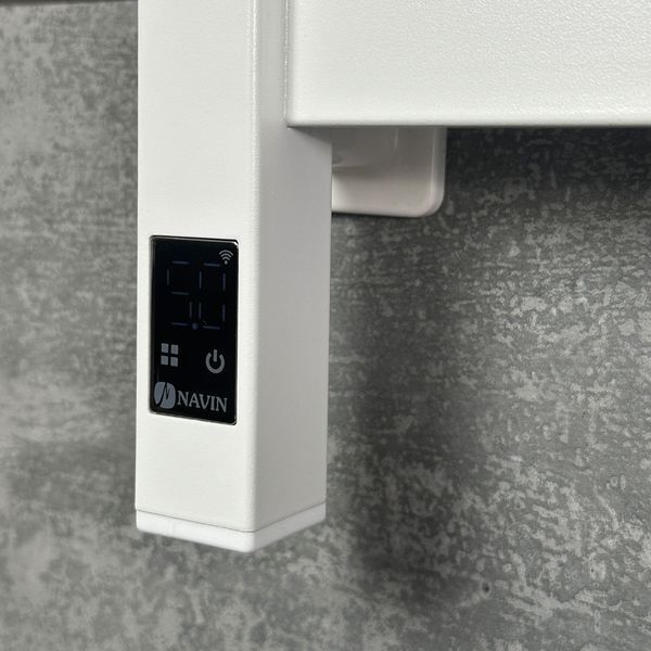 Електрична рушникосушка NAVIN Largo 1100х500 Sensor з Wi-Fi, широка правобічна, білий оксамит 12-844055-1150 фото