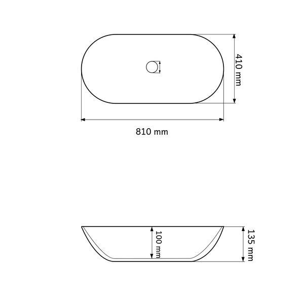 Умивальник (раковина) VBI ANDRIA M WHITE накладний VBI-011701 фото