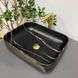 Умивальник (раковина) VBI PALERMO BLACK STONE MATT накладний VBI-012306 фото 1