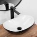 Умивальник (раковина) REA ROYAL MINI BLACK WHITE накладний * REA-U0538 фото 2