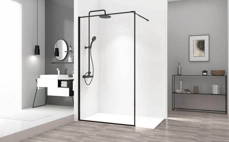 Душова стінка REA BLER 110 BLACK REA-K7630 фото