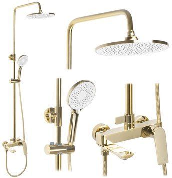 Душовий гарнітур REA AVALON GOLD з виливом REA-P8812 фото