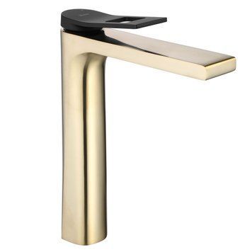 Змішувач для раковини (умивальника) REA SOUL BRUSHED GOLD високий REA-B9961 фото
