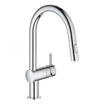 Змішувач для кухні з висувним виливом Grohe Minta 30348001 64409 фото