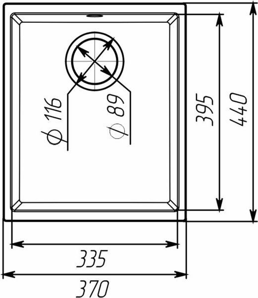 Гранітна кухонна мийка матова VALESO ROXY 3744 Моріон SP000047281 фото