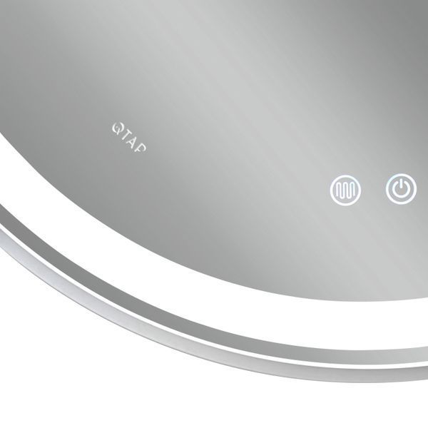 Дзеркало Qtap Gemini 800х700 з LED-підсвічуванням Touch, з антизапотіванням, з димером, рег. темп. кольору (3000-6500K) Reverse QT2578R8071W QT2578R8071W фото
