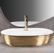 Умивальник (раковина) REA AURA 61 BRUSHED GOLD WHITE накладний REA-U6900 фото 3
