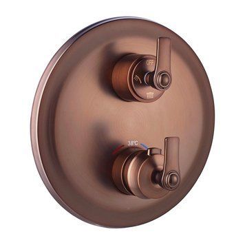 Змішувач для душу та ванна прихованого монтажу Omnires Armance antique copper, з термостатом (AM5238/6ORB) AM5238/6ORB фото