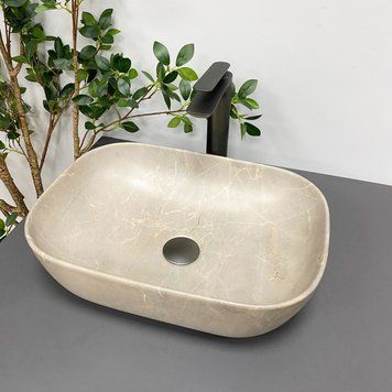 Умивальник (раковина) VBI RAVENNA BEIGE STONE MATT накладний VBI-011215 фото