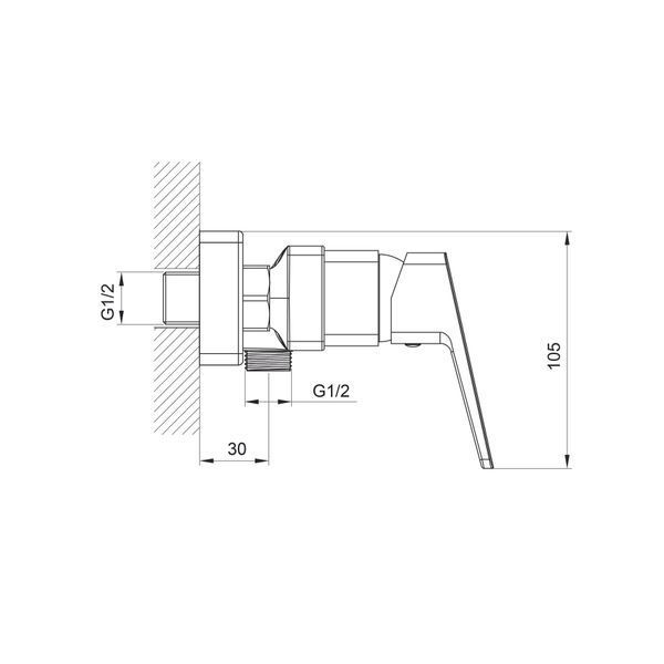 CUBE змішувач для душу 8701bf04-4e50-11ef-bb6b-a0423f42a789 фото