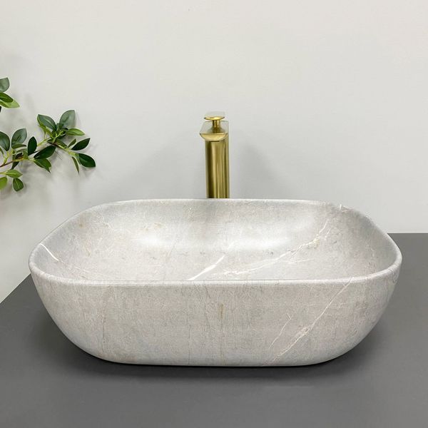 Умивальник (раковина) VBI RAVENNA GREY STONE MATT накладний VBI-011216 фото