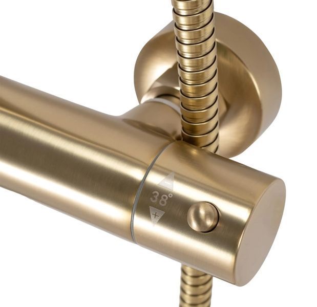 Душовий гарнітур REA PAROT BRUSHED GOLD матове золото з термостатом REA-P2323 фото