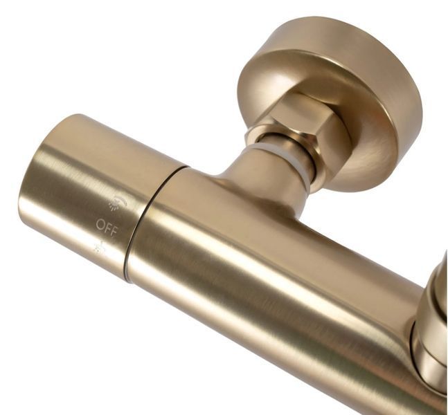 Душовий гарнітур REA PAROT BRUSHED GOLD матове золото з термостатом REA-P2323 фото