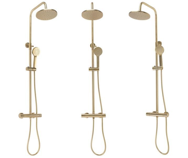 Душовий гарнітур REA PAROT BRUSHED GOLD матове золото з термостатом REA-P2323 фото