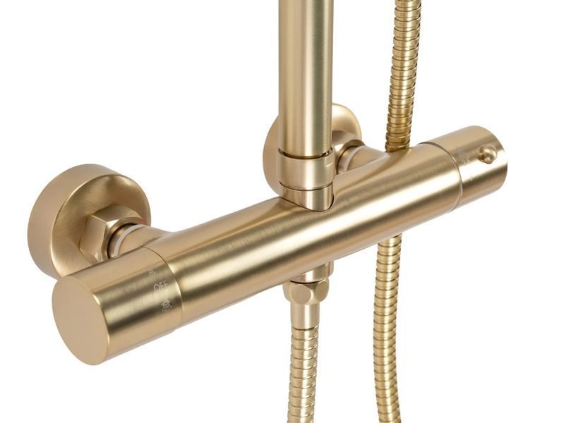 Душовий гарнітур REA PAROT BRUSHED GOLD матове золото з термостатом REA-P2323 фото