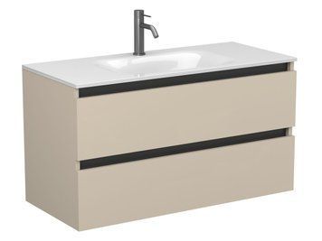 Тумба підвісна NATURA кашемір, МДФ, з умивальником JESSEL 1000 Miraggio 8814865 фото