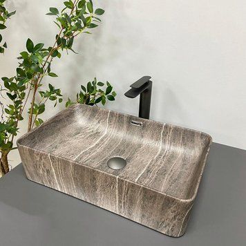 Умивальник (раковина) VBI ARABBA M DARK STONE MATT накладний VBI-013503 фото