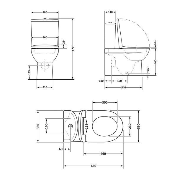 Унітаз підлоговий Qtap Robin Ultra Quiet безобідковий з сидінням Soft-close MATT BLACK QT13226083AMB QT13226083AMB фото