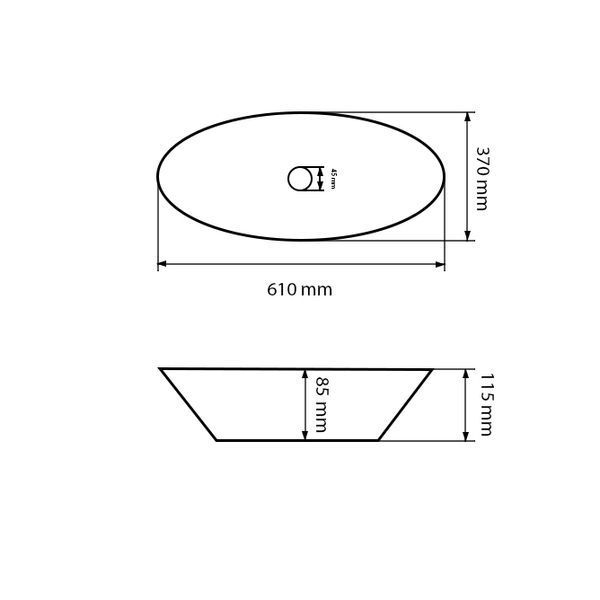 Умивальник (раковина) VBI ORVIETO WHITE накладний VBI-012612 фото
