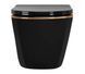 Підвісний унітаз REA CARLO BLACK MINI FLAT GOLD EDGE чорний REA-C8800 фото 2