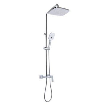 Душова система універсальна Qtap Gemini на три споживачі (з виливом) QTGEM111CRW45687 Chrome/White QTGEM111CRW45687 фото