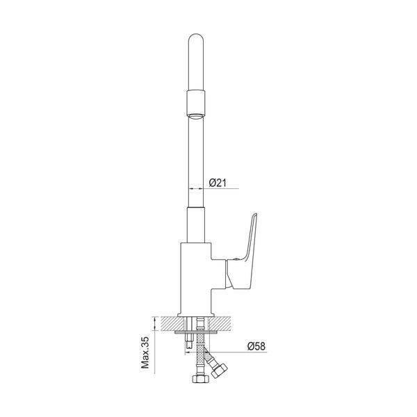 Kitchen Light змішувач для кухні, chrome-black 8cfa888a-4e50-11ef-bb6b-a0423f42a789 фото