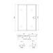 Душові двері в нішу Qtap Taurus CRM2013-14.C6 130-140x200 см, скло Clear 6 мм, покриття CalcLess TAUCRM201314C6 фото 2