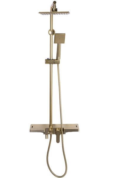 Душовий гарнітур REA BRAVO BRUSHED GOLD матове золото з виливом * REA-P4121 фото