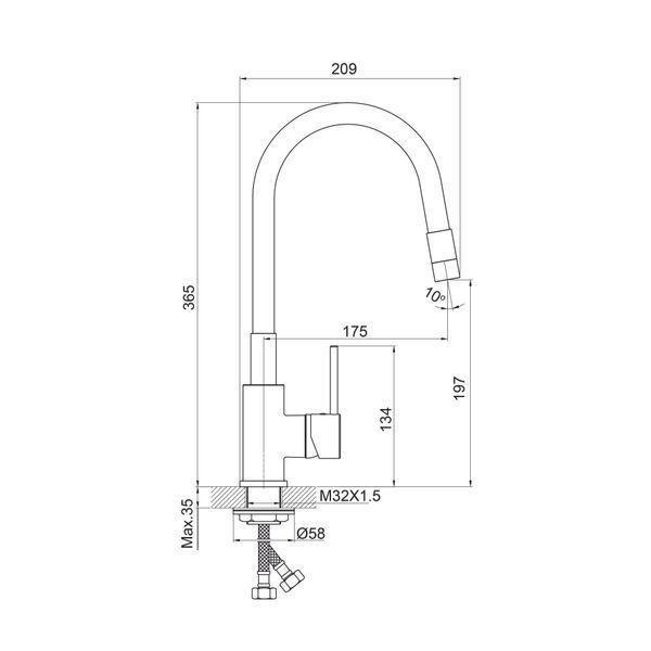 Kitchen Light Pro змішувач для кухні, chrome-grey 8cfa888c-4e50-11ef-bb6b-a0423f42a789 фото