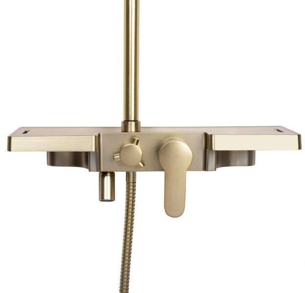 Душовий гарнітур REA BRAVO BRUSHED GOLD матове золото з виливом * REA-P4121 фото