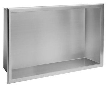 Вбудована полиця REA 30X45 NICKEL BRUSHED з обідком REA-05601 фото