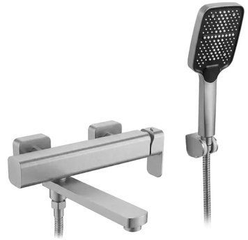 Змішувач для ванни REA ARLO NICKEL BRUSHED з виливом REA-B4582 фото