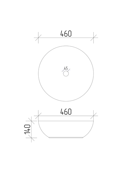 Умивальник (раковина) VBI BARI WHITE накладний VBI-011600 фото