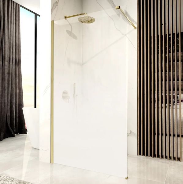 Душова стінка REA AERO OMBRE 100 MATT BRUSHED GOLD REA-K2464 фото