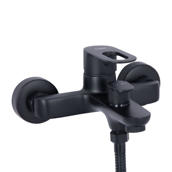 Змішувач для ванни Lidz Latwa 006 (з душовим гарнітуром) (k35) LDLAT006BLA45419 Black LDLAT006BLA45419 фото