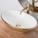 Умивальник (раковина) REA PAMELA GOLD WHITE накладний * REA-U6345 фото 3