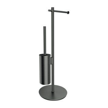 ершик для унітазу з утримувачем для туалетного паперу Omnires Modern Project graphite (MP60810GR) MP60810GR фото