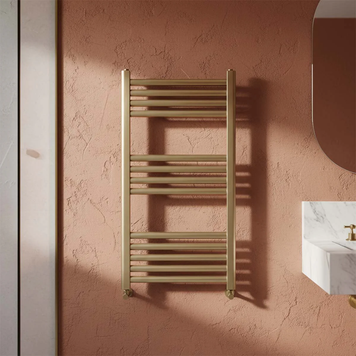 Siena 800/550 Brushed Brass дизайнерська рушникосушка у кольорі матова латунь RR-CN800550BB фото