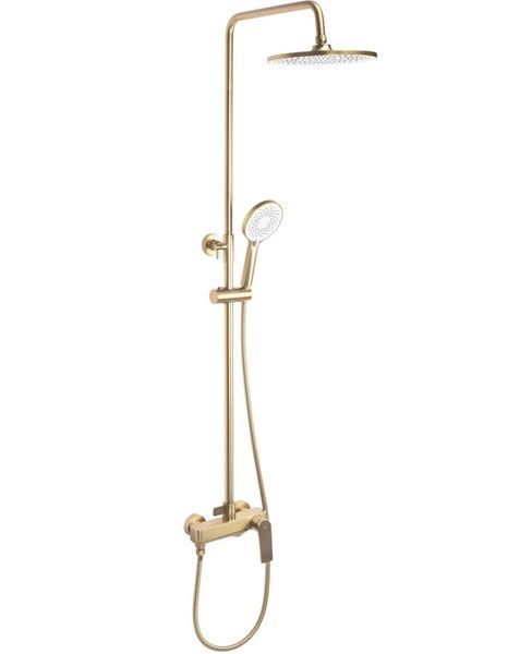 Душовий гарнітур REA AVALON BRUSHED GOLD матове золото з виливом REA-P2400 фото