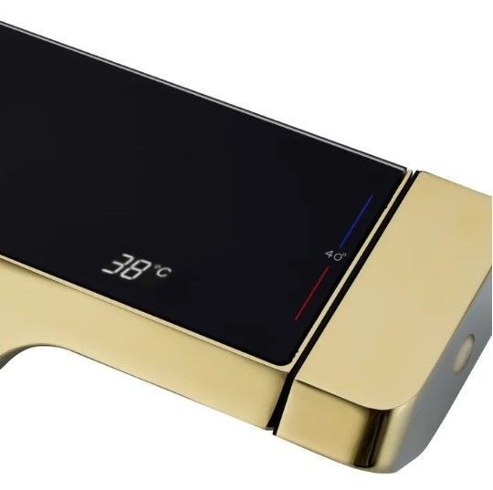 Душовий гарнітур REA ROB BRUSHED GOLD матове золото з термостатом та виливом REA-P6623 фото