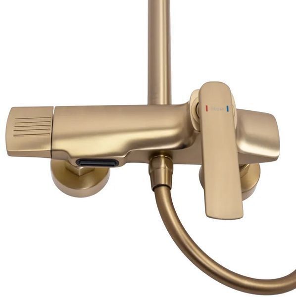 Душовий гарнітур REA REBEL BRUSHED GOLD матове золото з виливом REA-P2414 фото