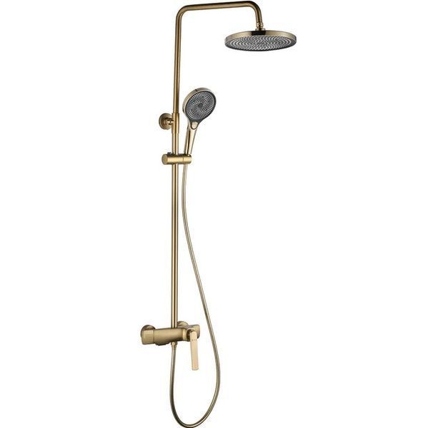 Душовий гарнітур REA REBEL BRUSHED GOLD матове золото з виливом REA-P2414 фото
